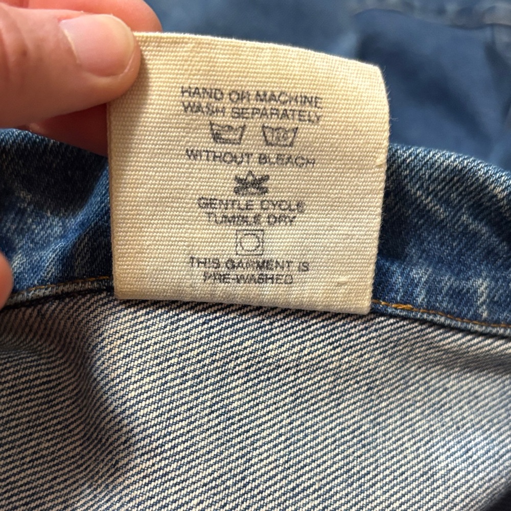 American Vintage large denim coat Jean jacket made in the USA Limited Express - Picture 11 of 16